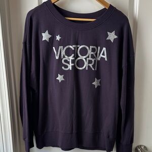 Victoria's Secret Purple Sweatshirt with Silver Stars